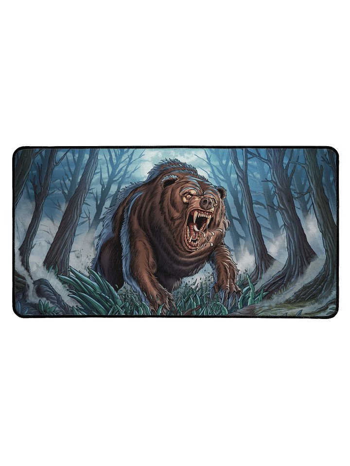 'Bear' Hand Drawn Playmat by DarkSideTokens! product image (1)