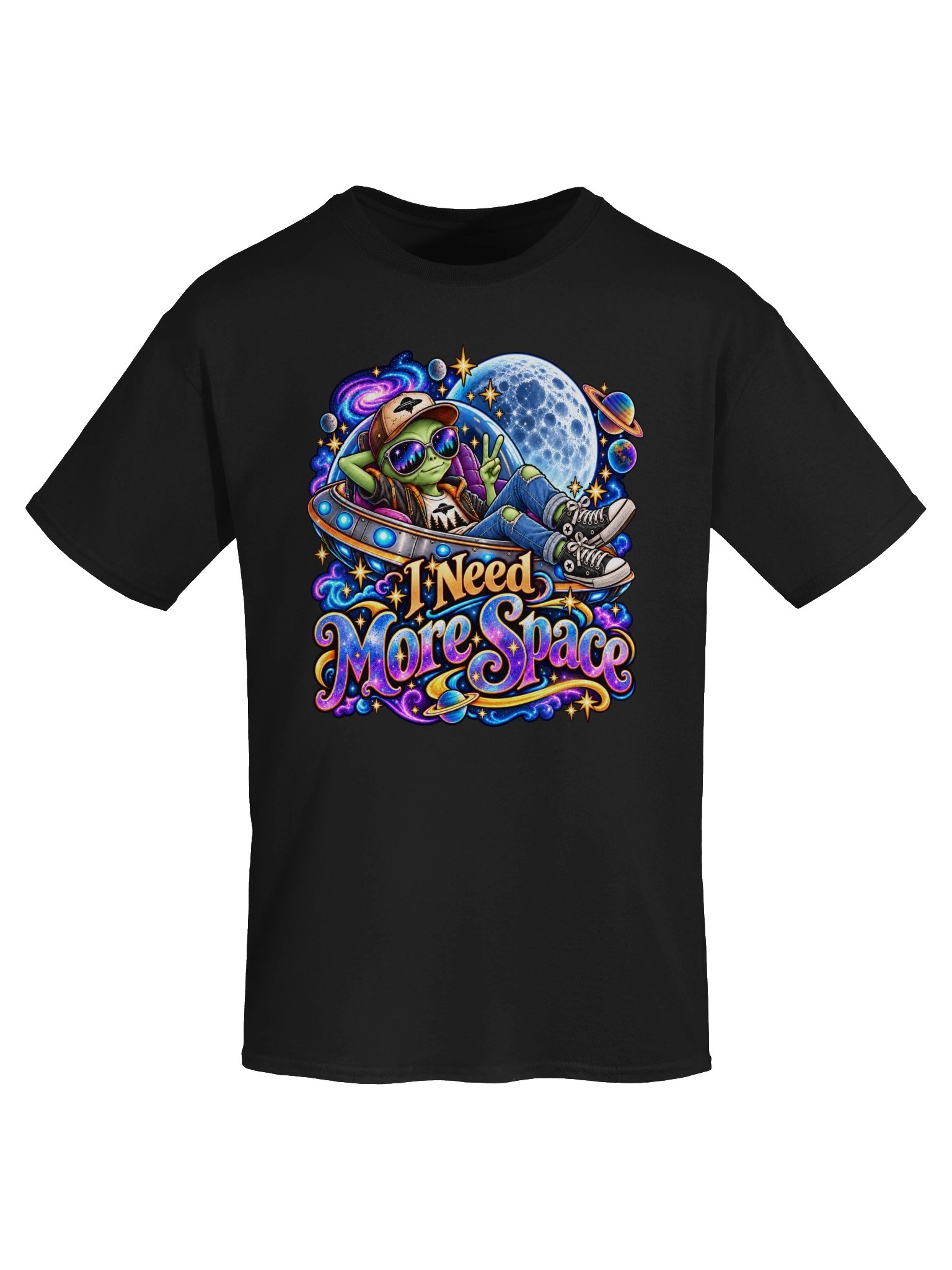 I Need More Space – Cramped Alien - Gildan Heavyweight T-Shirt | Funny Alien & UFO Design product image (2)