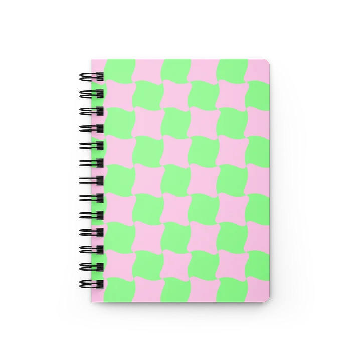 Whirly Green and Pink Checks - Spiraled product image (1)