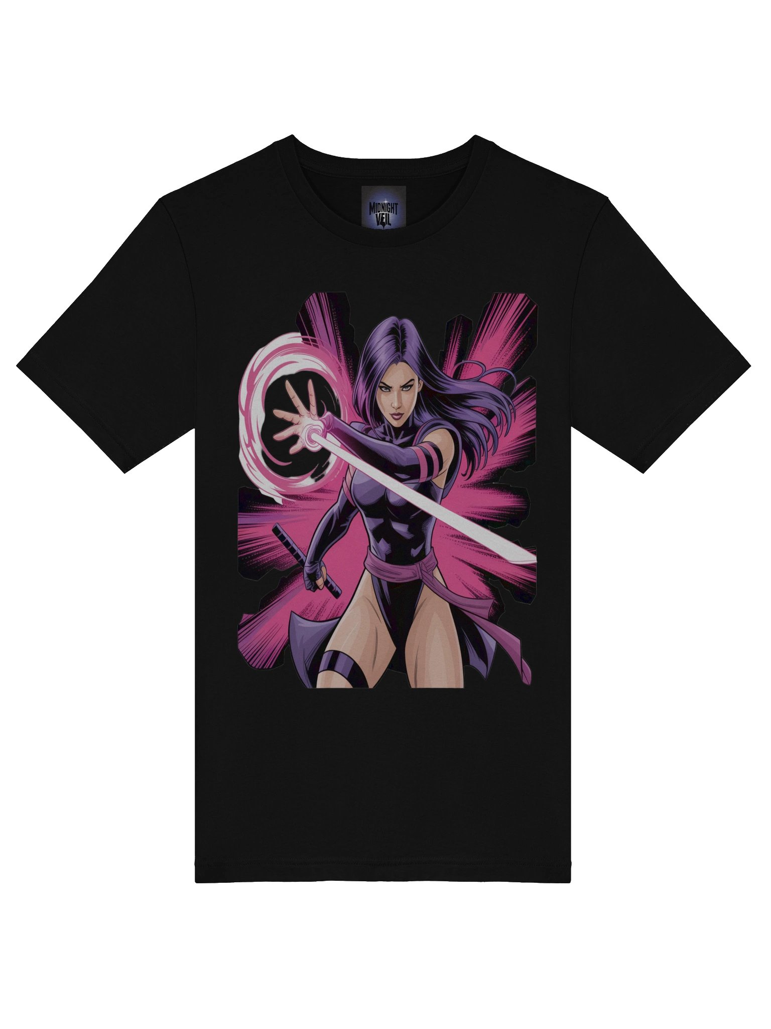 Psylocke Psychic Fury T-Shirt - Exclusive Midnight Veil Designs Unisex Tee product image (5)