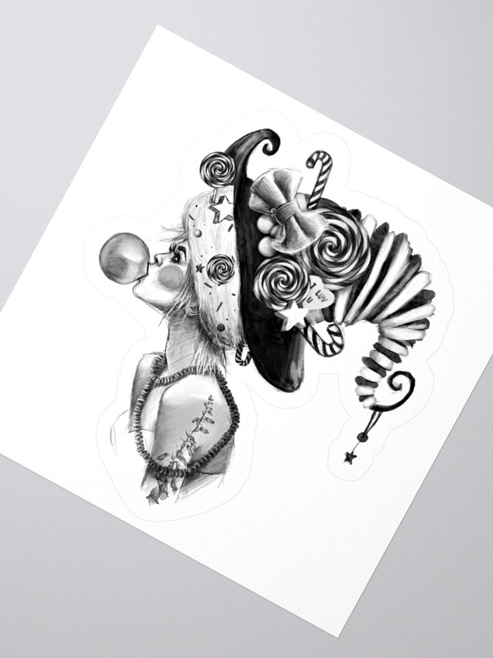 Candy Witch Hat Kiss Cut Sticker product image (2)