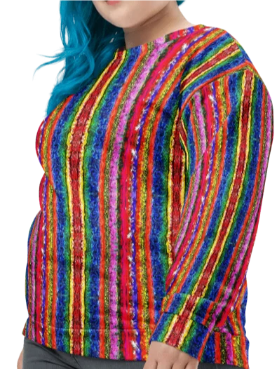 Boho colorful Stripes Unisex Sweatshirt product image (7)