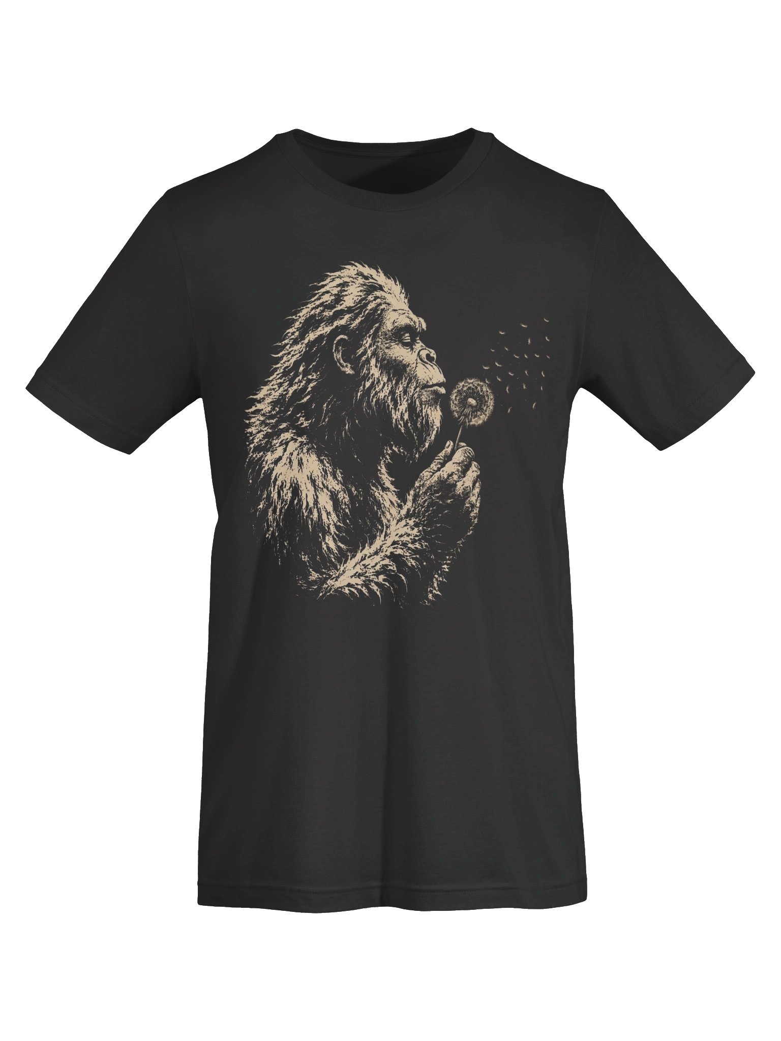 Bigfoot Dandelion T-Shirt, Vintage Sasquatch Nature Graphic Tee, Cryptid Shirt product image (50)