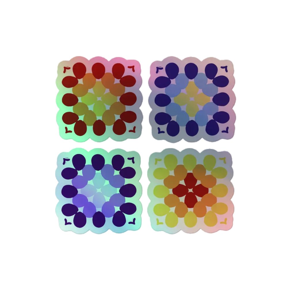Granny Squares - Holographic Sticker Set of Four! product image (1)