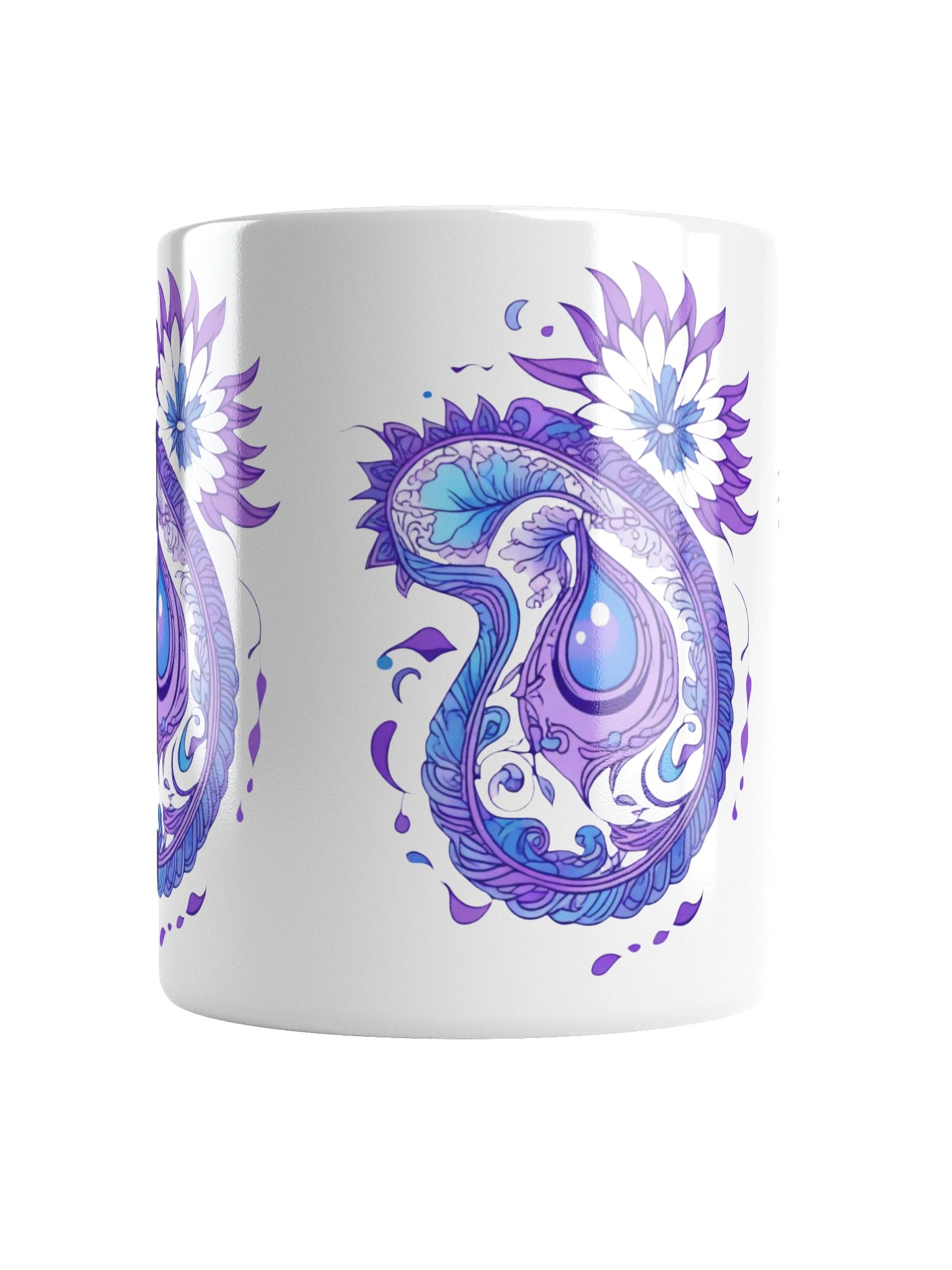 Indigo Paisley Flower - Mug product image (7)
