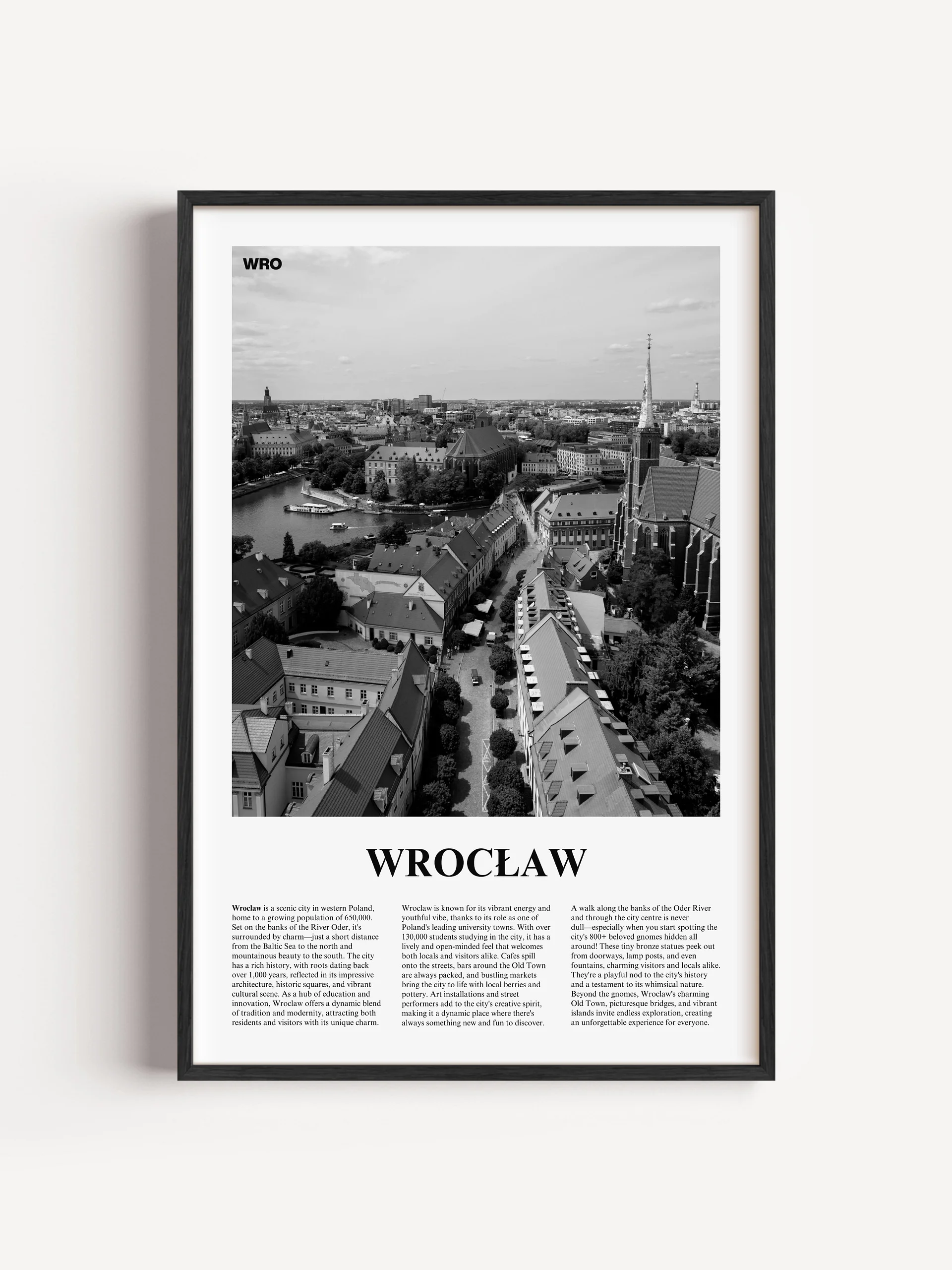 Wroclaw 02 Newspaper Poster | Framed product image (1)