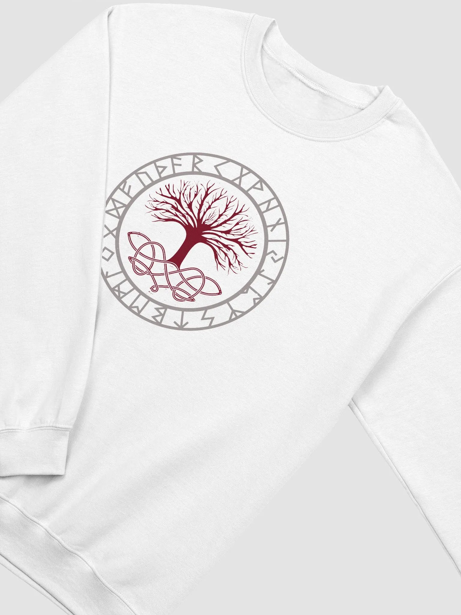 Burgundy Yggdrasil Symbol Unisex Sweatshirt product image (2)