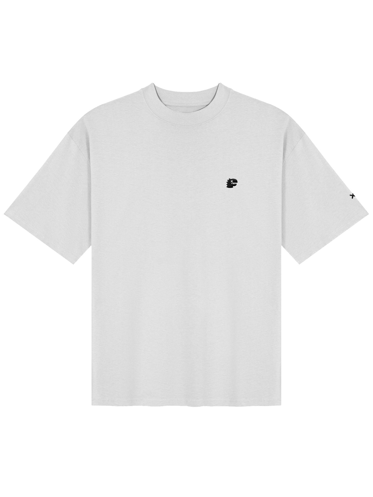 FMB ∣ JETLAG DINO Left Chest Embroidered Oversized Tee White product image (1)