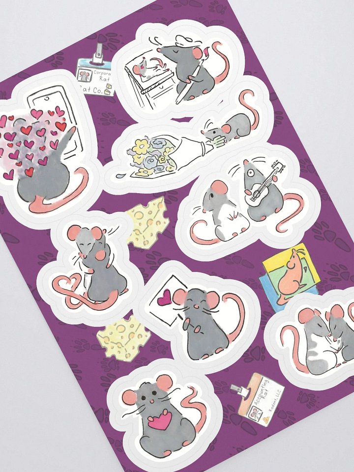 Rats in Love Sticker Sheet product image (1)