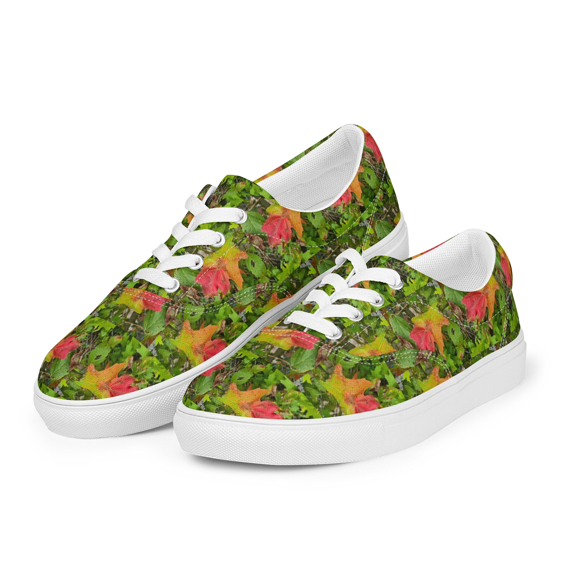 Fall Foliage Lace-Up Women's Canvas Shoes product image (4)