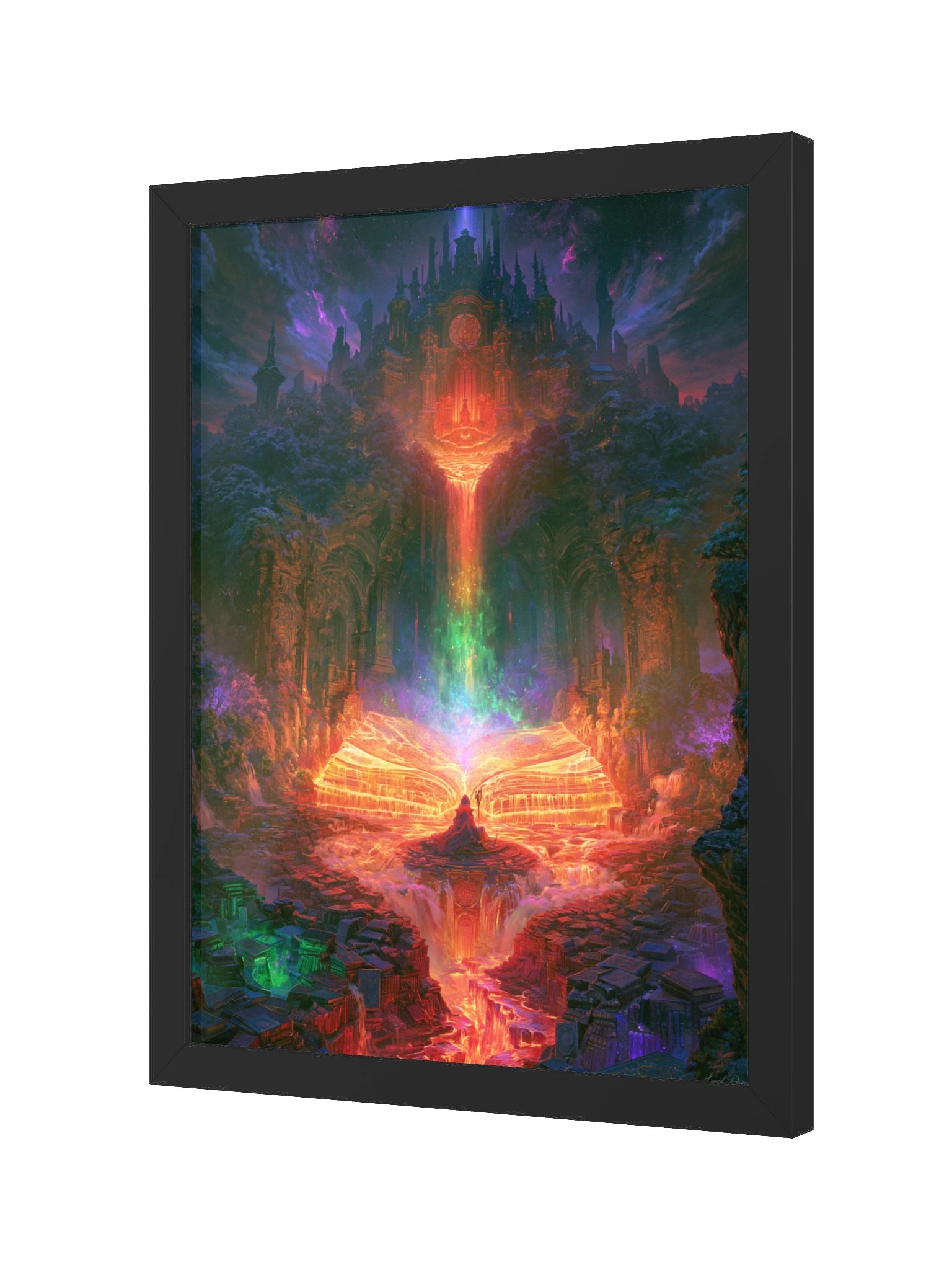 Enchanted Book Framed Art Print — The Luminous Book product image (6)