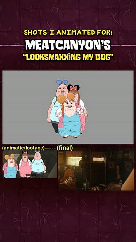 animation BTS for meatcanyon's Looksmaxxing short