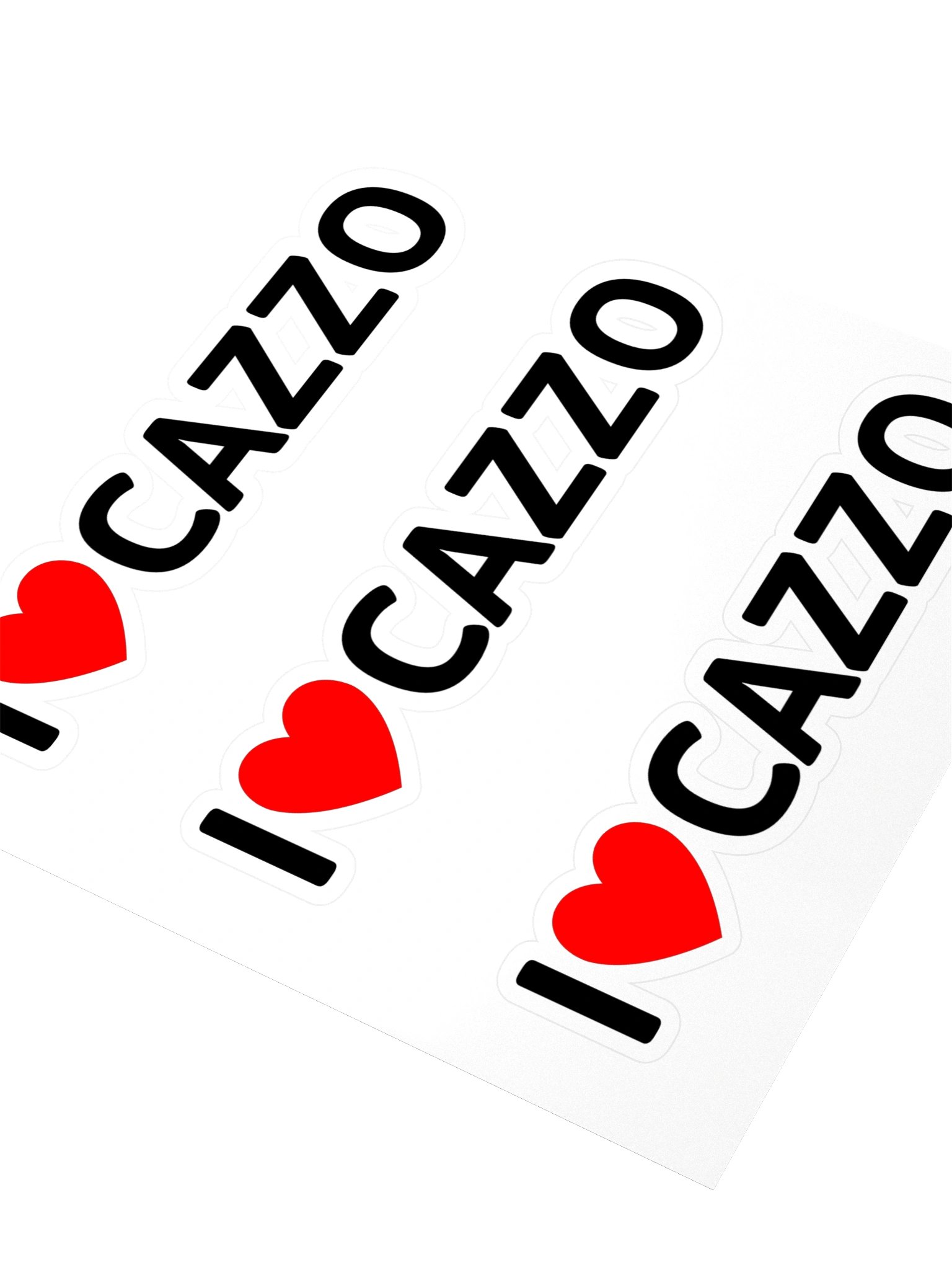 I ♥️ CAZZO stickers product image (3)