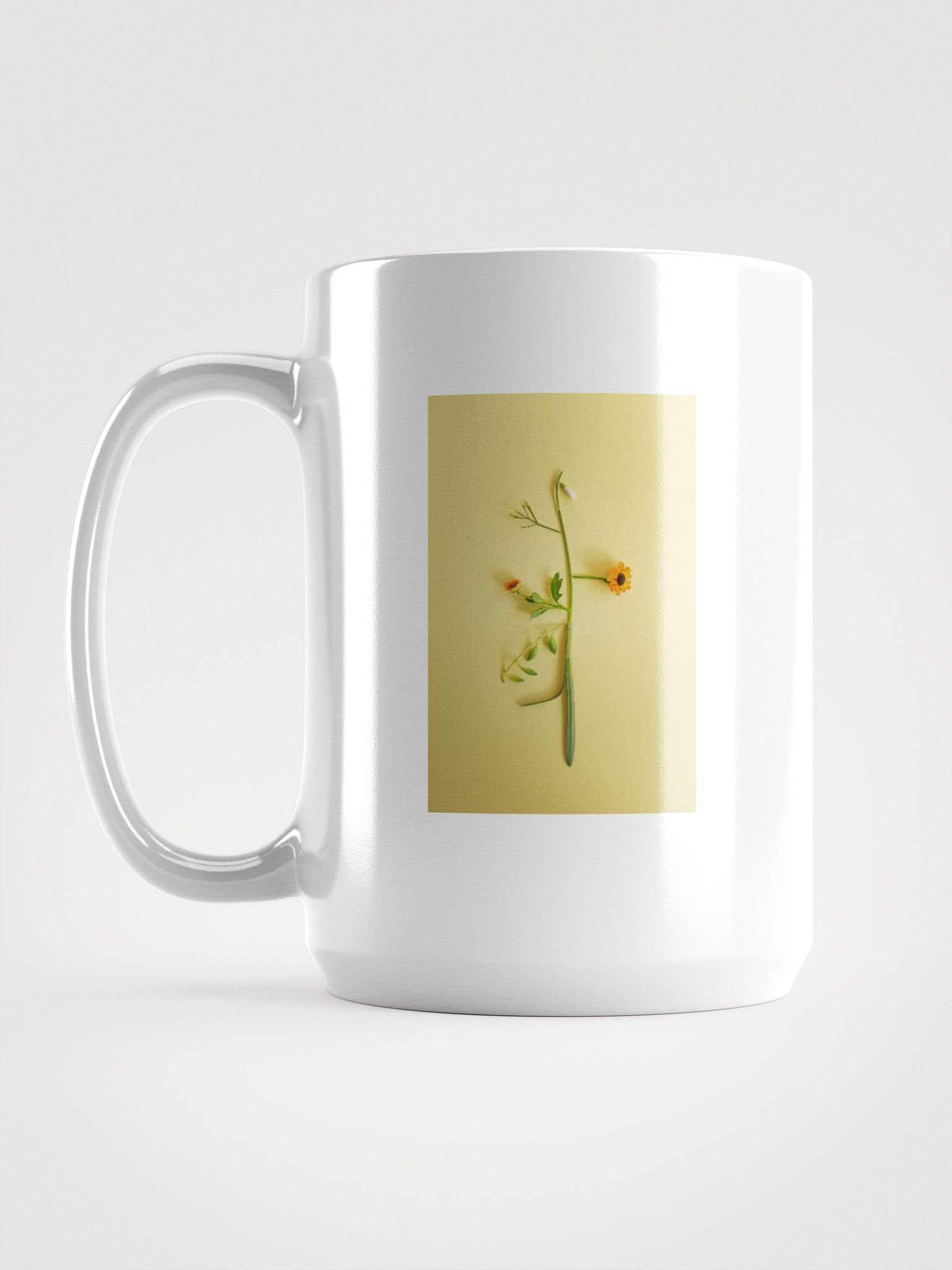 Floral Fusion White Glossy Mug product image (1)