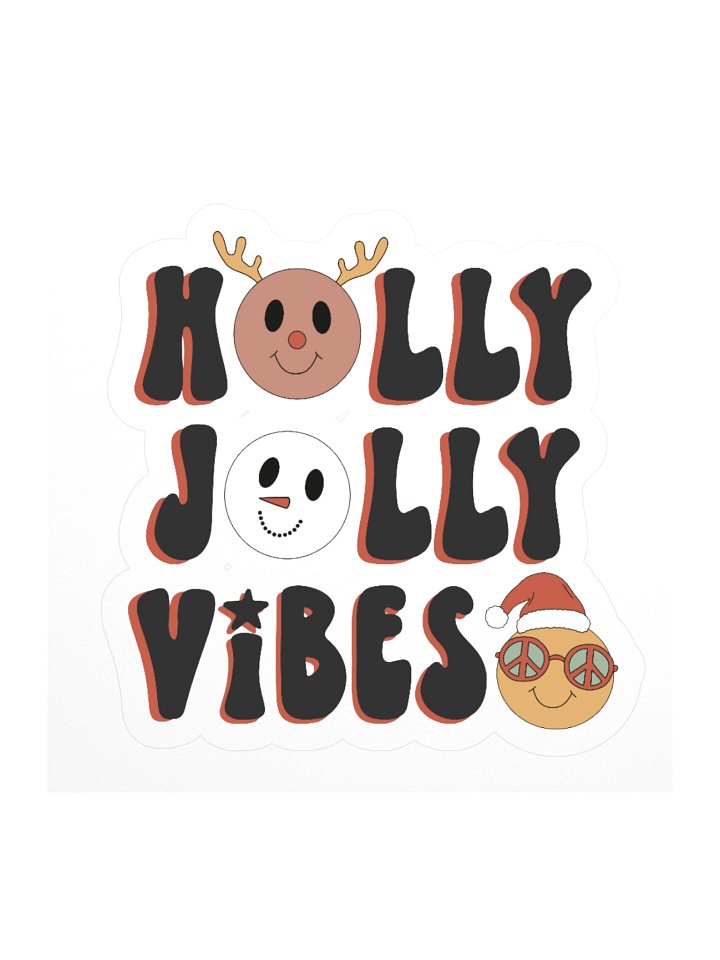 Holly Jolly Vibes Sticker product image (1)