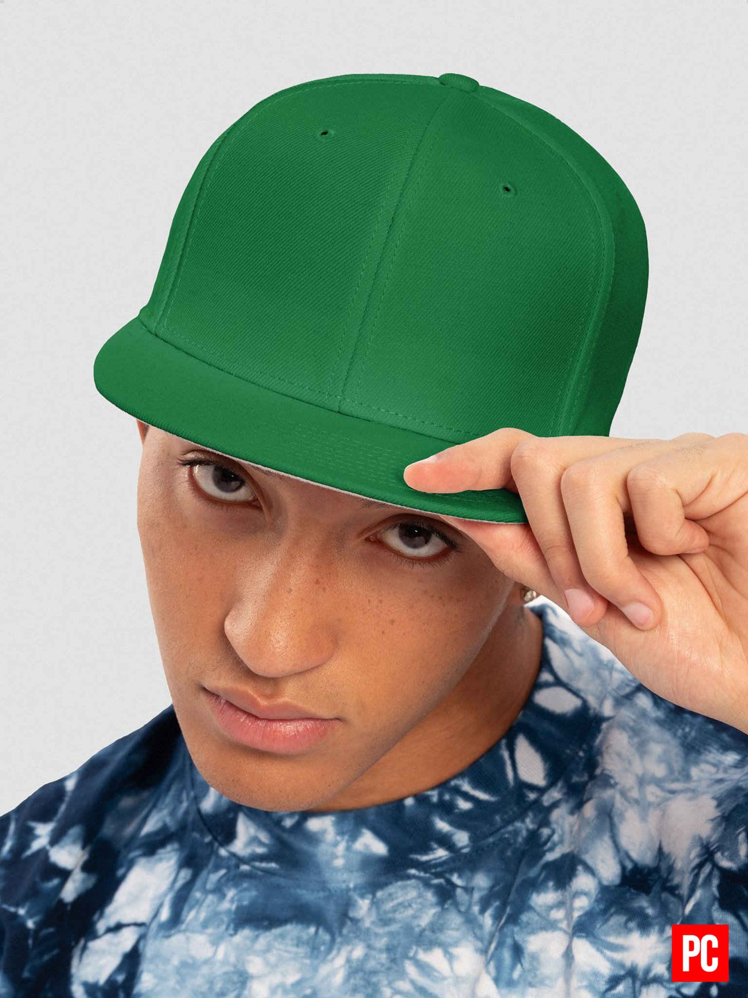 Plain Color Irish Green Wool Blend Snapback Cap product image (1)