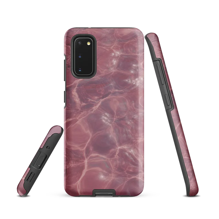 Pink aqua rippled android tough case. product image (2)