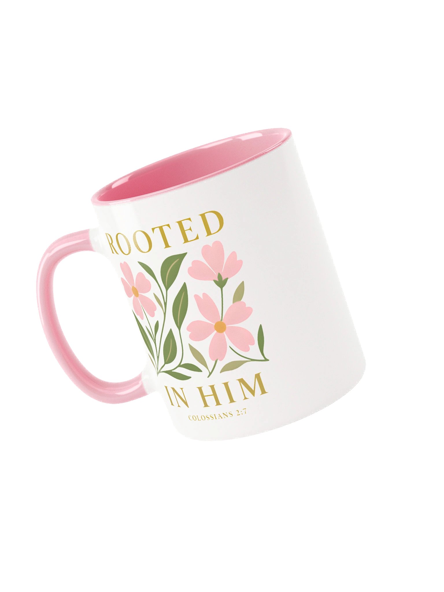 Elegant Floral Christian Mug for Women Inspired by Colossians 2:7 | 11oz & 15oz product image (9)