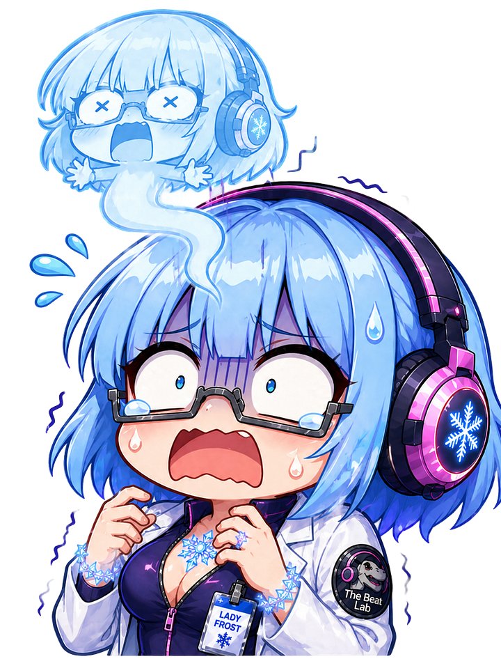 Lady Frost Scared Ghost Emote - Die Cut Sticker product image (1)