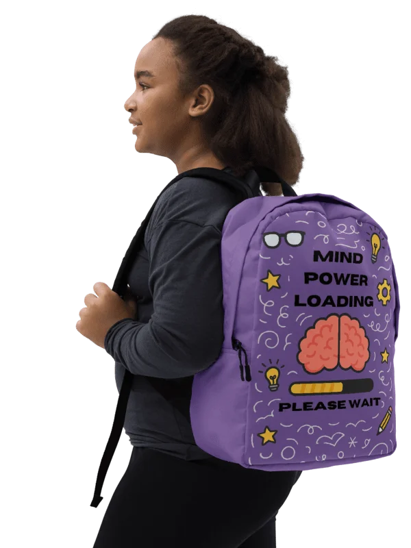 Mind Power Loading… Please Wait Backpack (Soir Purple) product image (1)