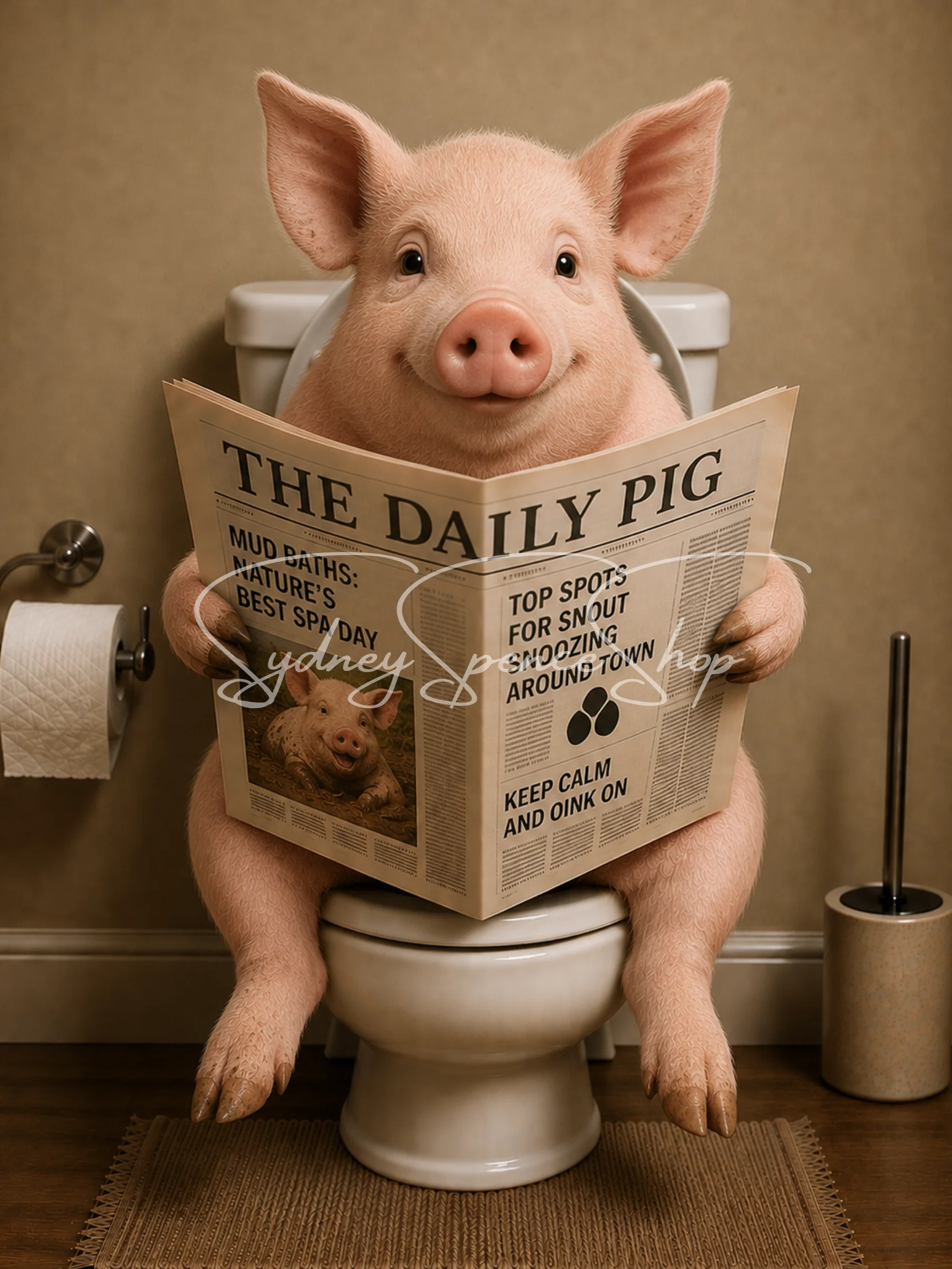 Pig on the Toilet Poster product image (1)