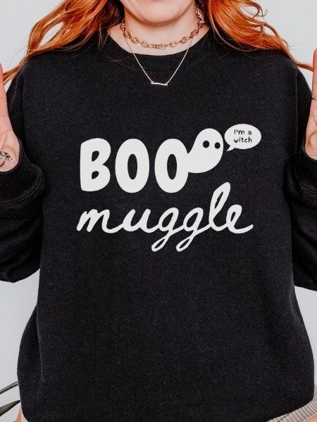 Boo Magical Halloween Fall Minimalist Sweatshirt product image (5)