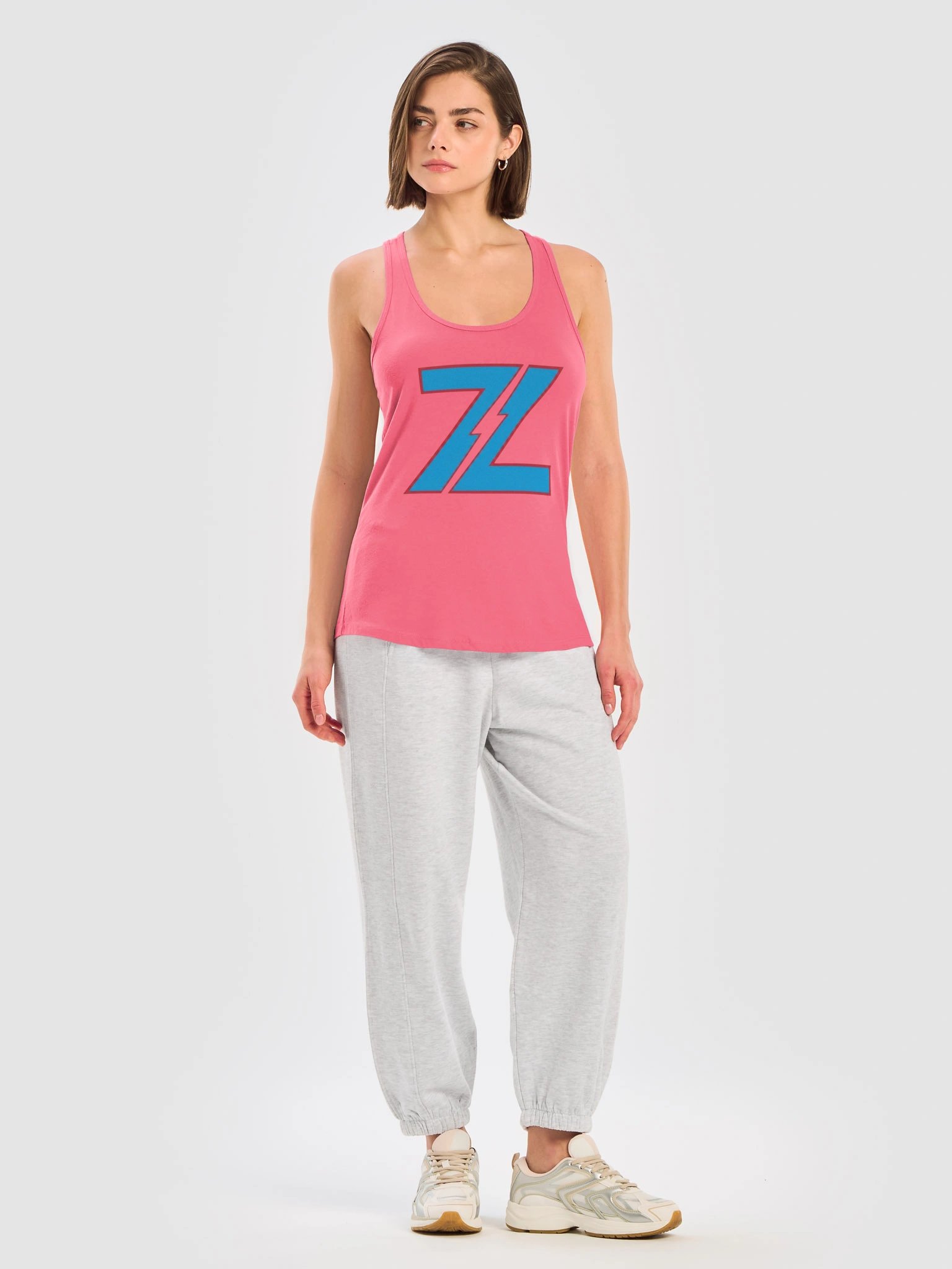 Pink Performance Tank Top for Women | Pink & Blue Athletic Wear – Zing product image (5)