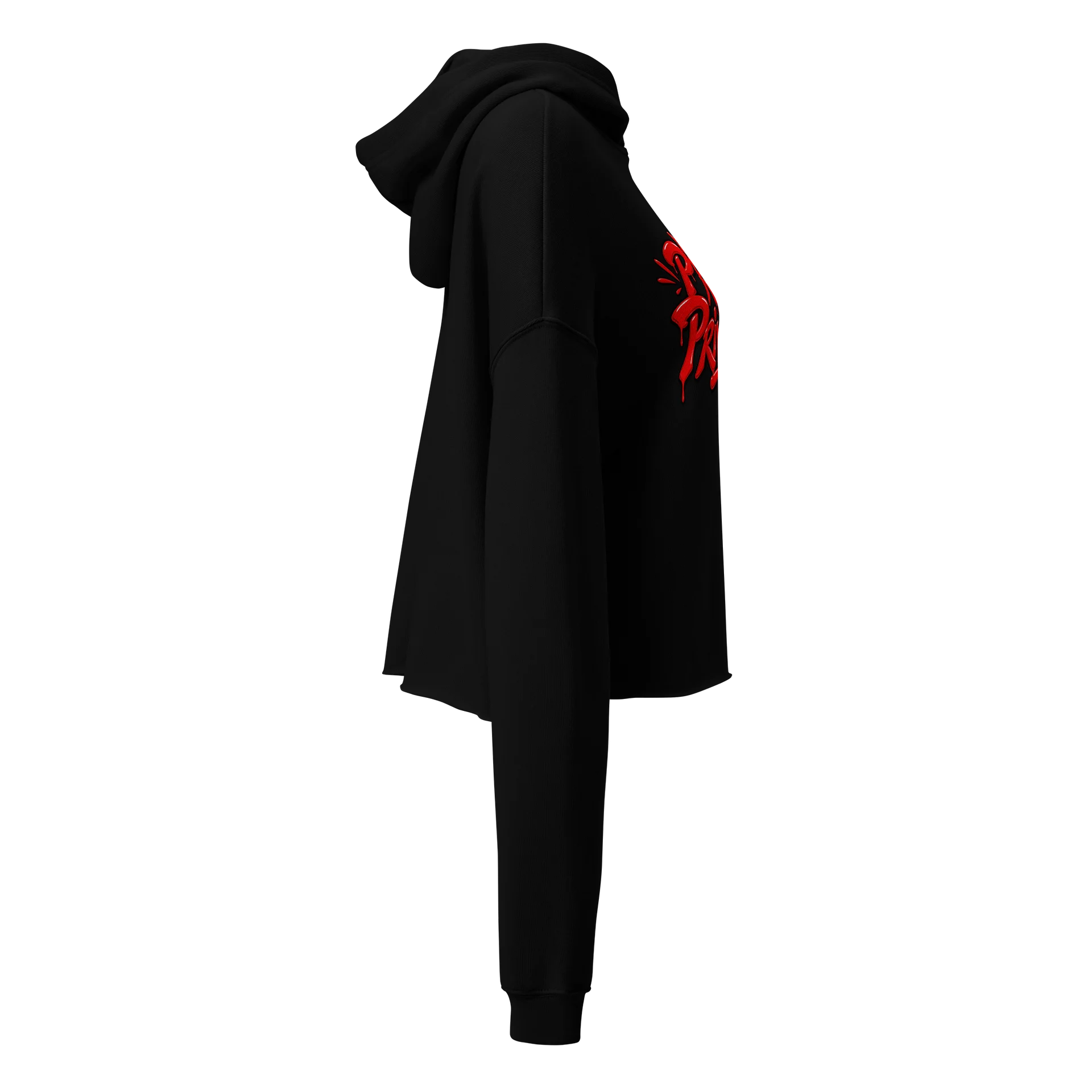HERitage Pretty Privilege Crop Hoodie In Red product image (4)