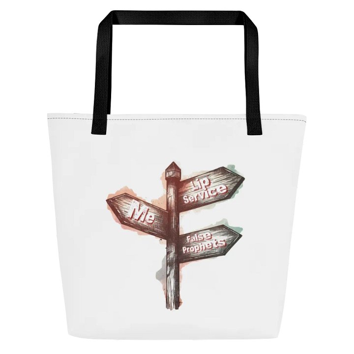 Lies vs Me Large Tote Bag w/ Pocket product image (1)
