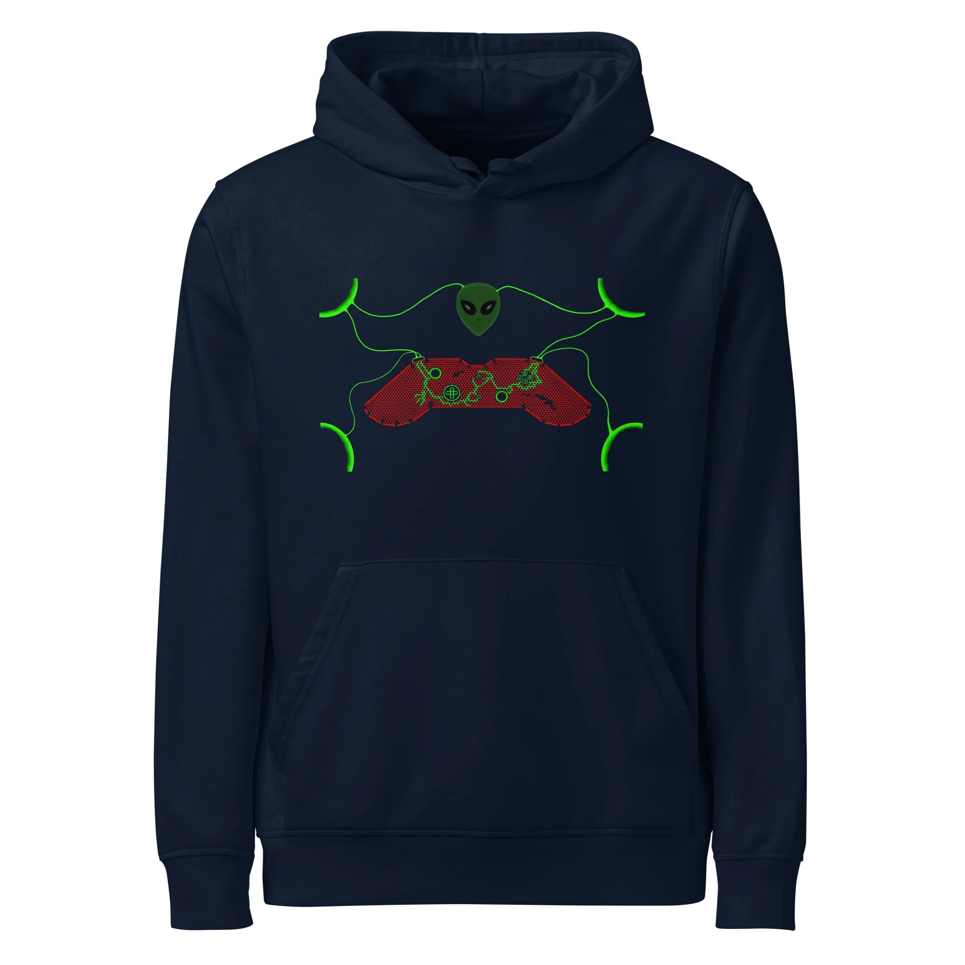 Neon Alien Gaming Controller Hoodie product image (1)