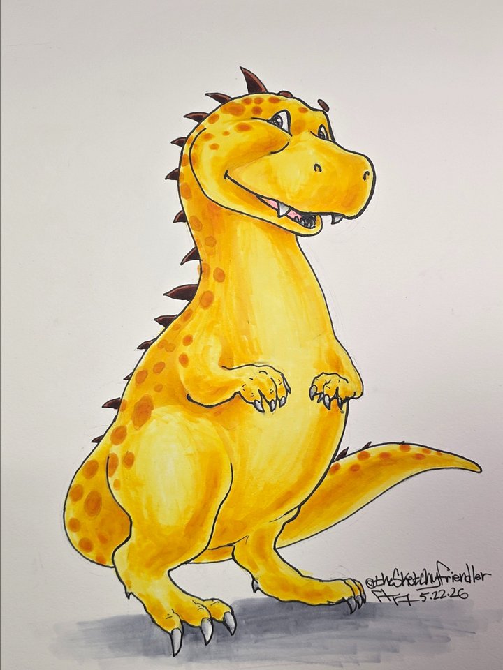 Friendly Dinosaur - Sketchy Friendler OOAK product image (1)