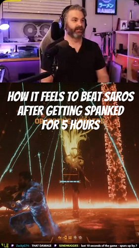*No Spoilers!* That feeling when you beat something you’ve been slamming your head against for hours! Thats a wrap on Saros!
...