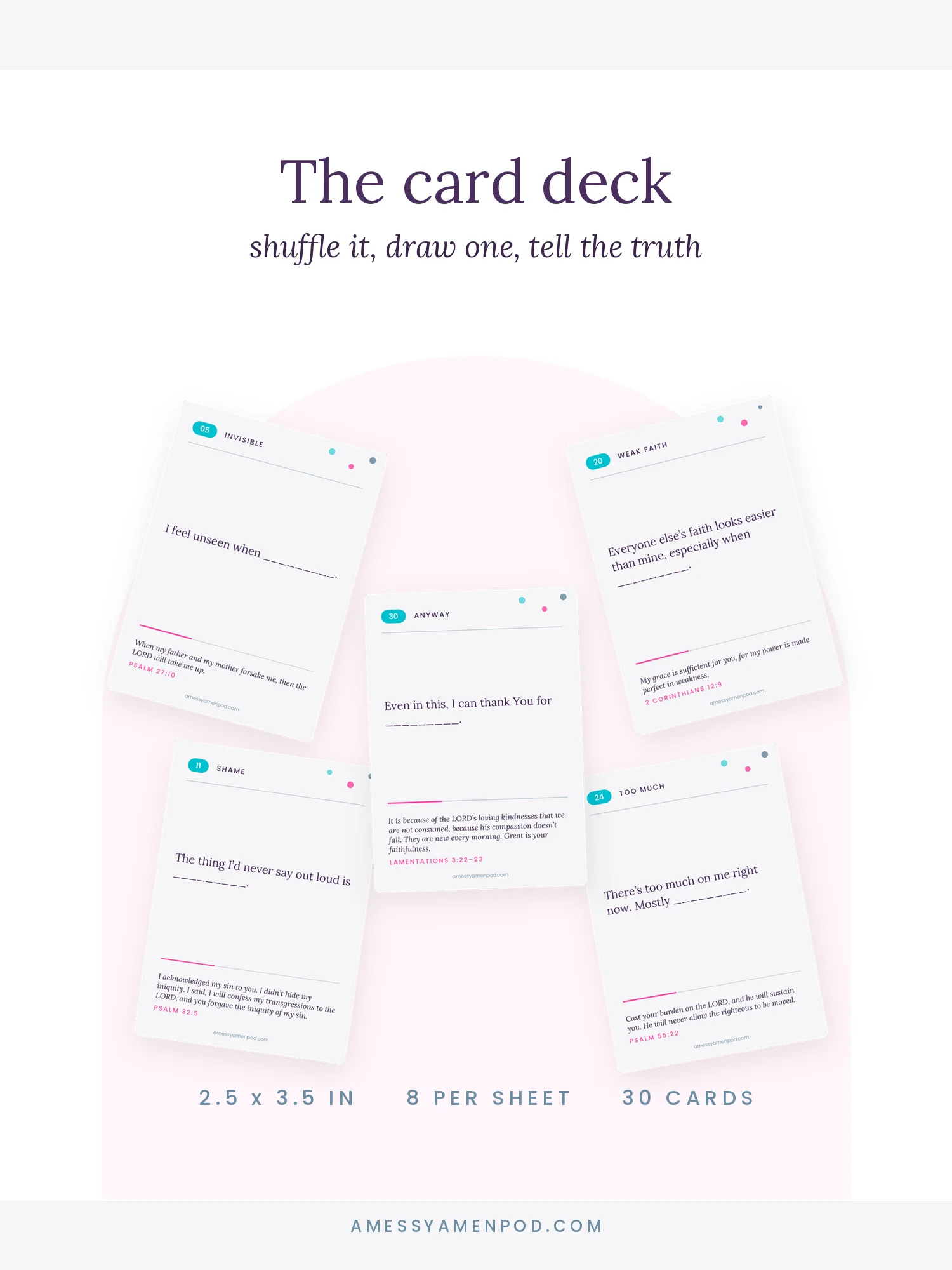 The Honest Prayer Deck | 30 Prayers You Don't Say Out Loud product image (2)