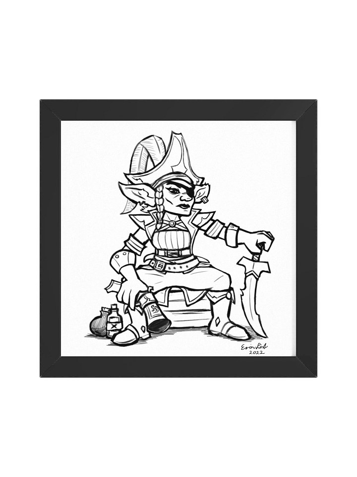 Goblin Pirate Queen - Framed Matte Poster product image (1)