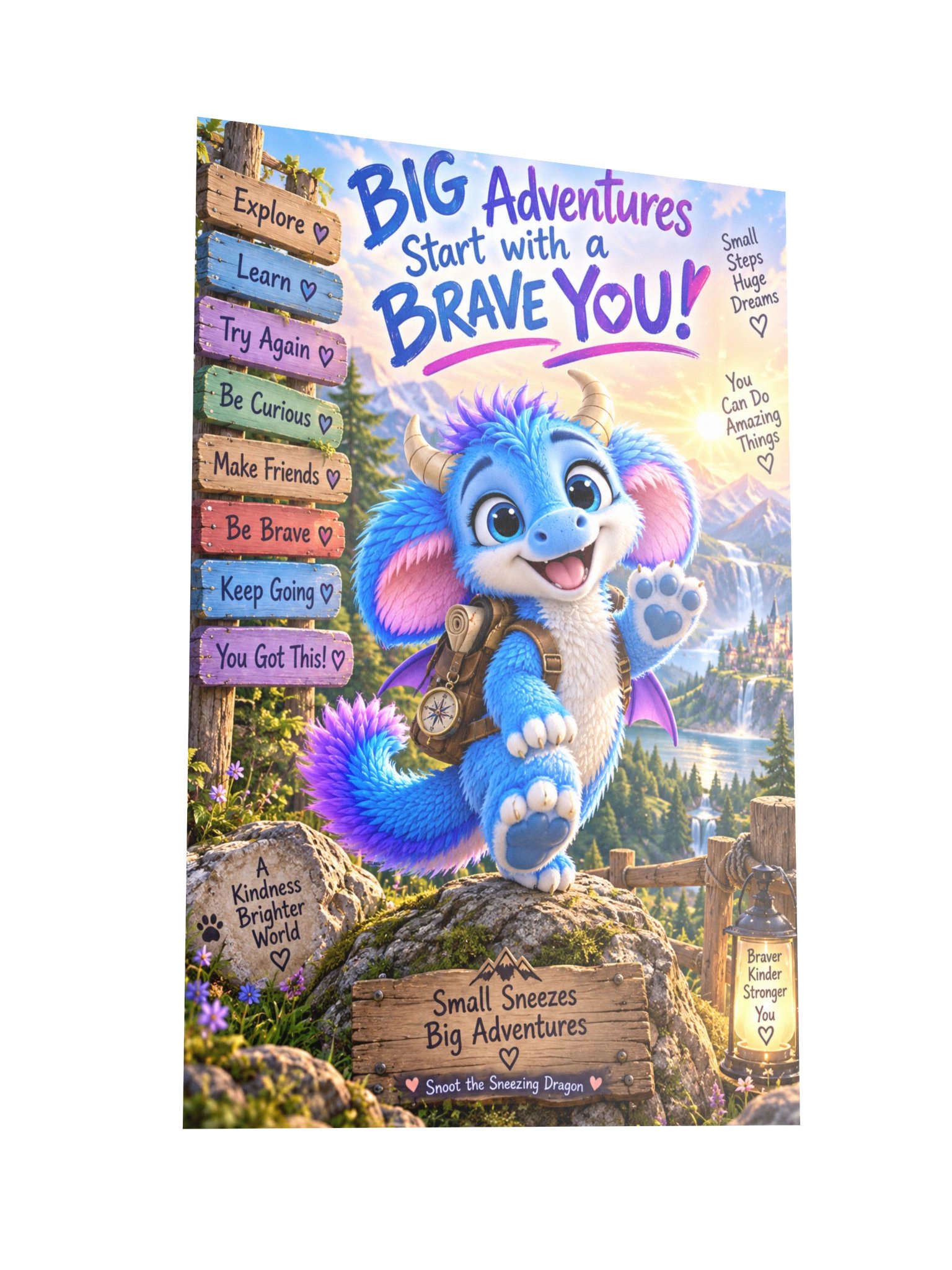 Snoot “Big Adventures Start with a Brave YOU!” 12×18 Wall Art Poster product image (2)