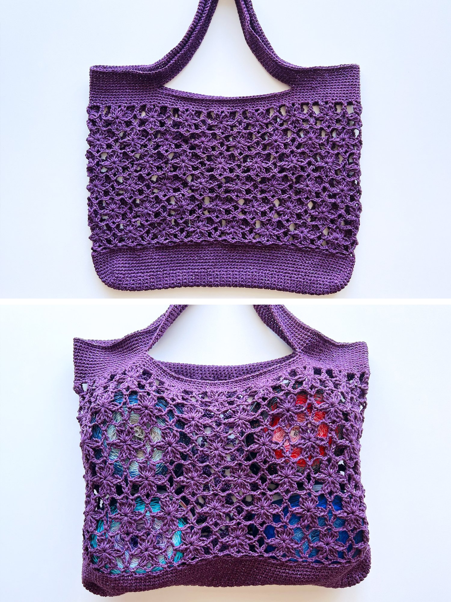 Crochet Pattern: Floral Bag with Cherry Blossoms product image (2)