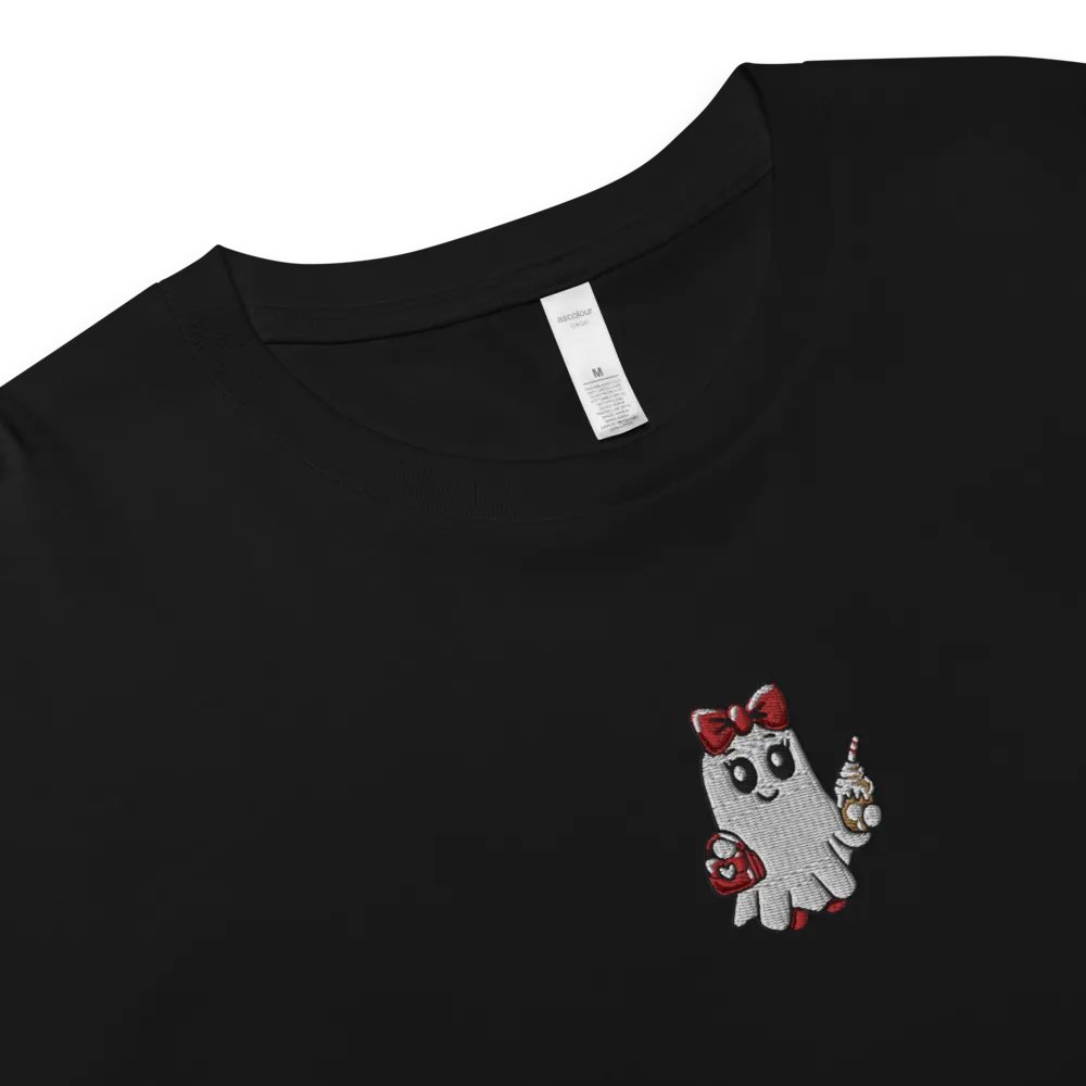 Stylish Ghost Embroidered Crop Top product image (3)