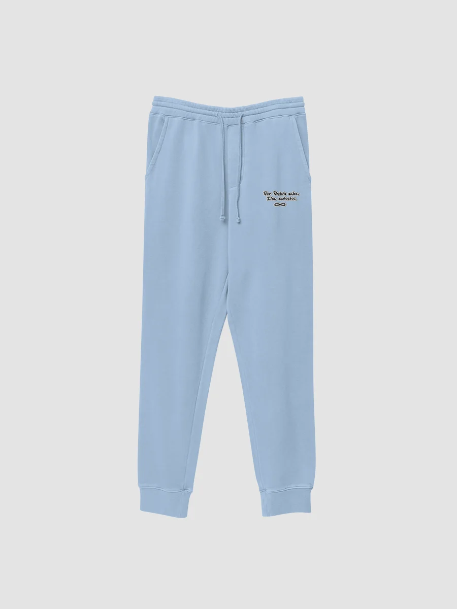 FFS, I'm autistic. embroidered pigment sweatpants (bubble design) product image (3)