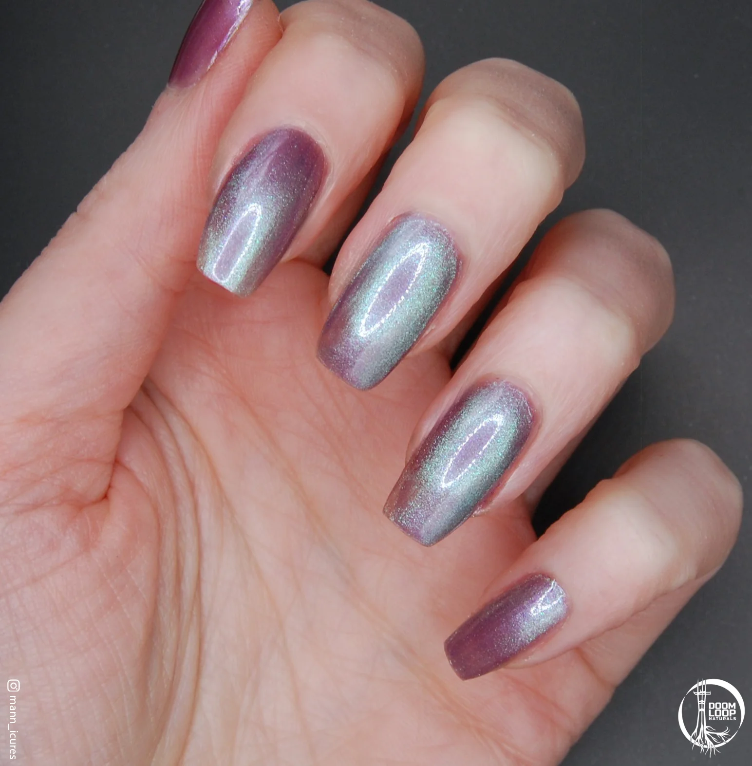 BREAKFAST at the END of TIME - Violet Teal Magnetic Nail Polish product image (8)
