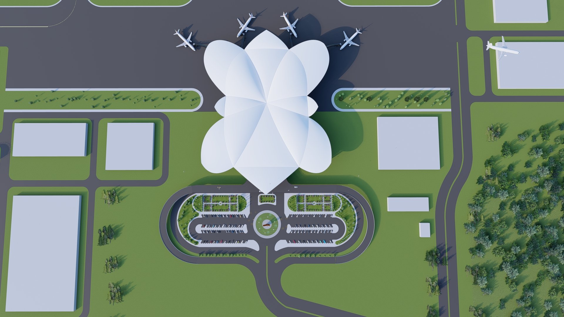 Airport Terminal 3D Model + AutoCAD Plan Bundle product image (11)