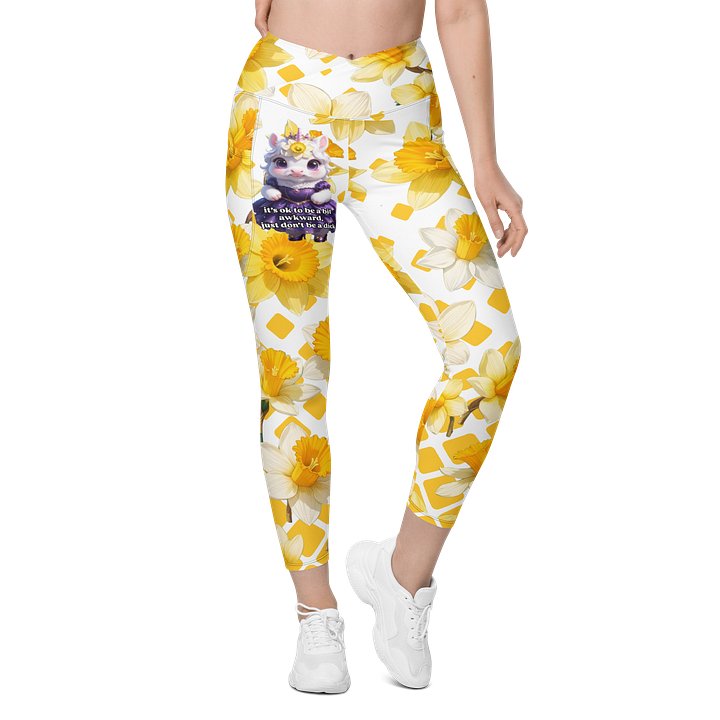 Daffodil Dreamer Crossover Leggings with Pockets product image (1)