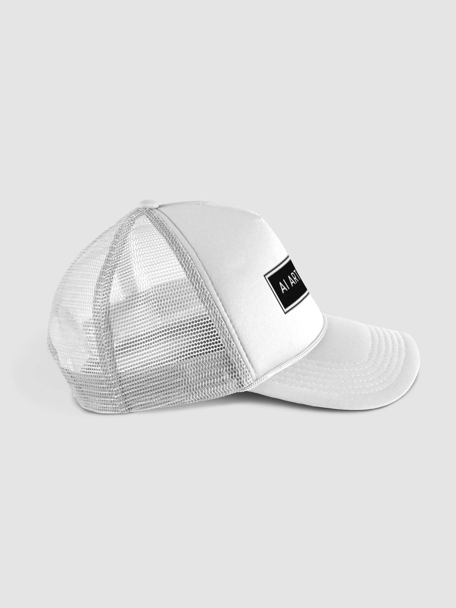 "AI ART EXHIBITION BOX LOGO" trucker hat product image (3)
