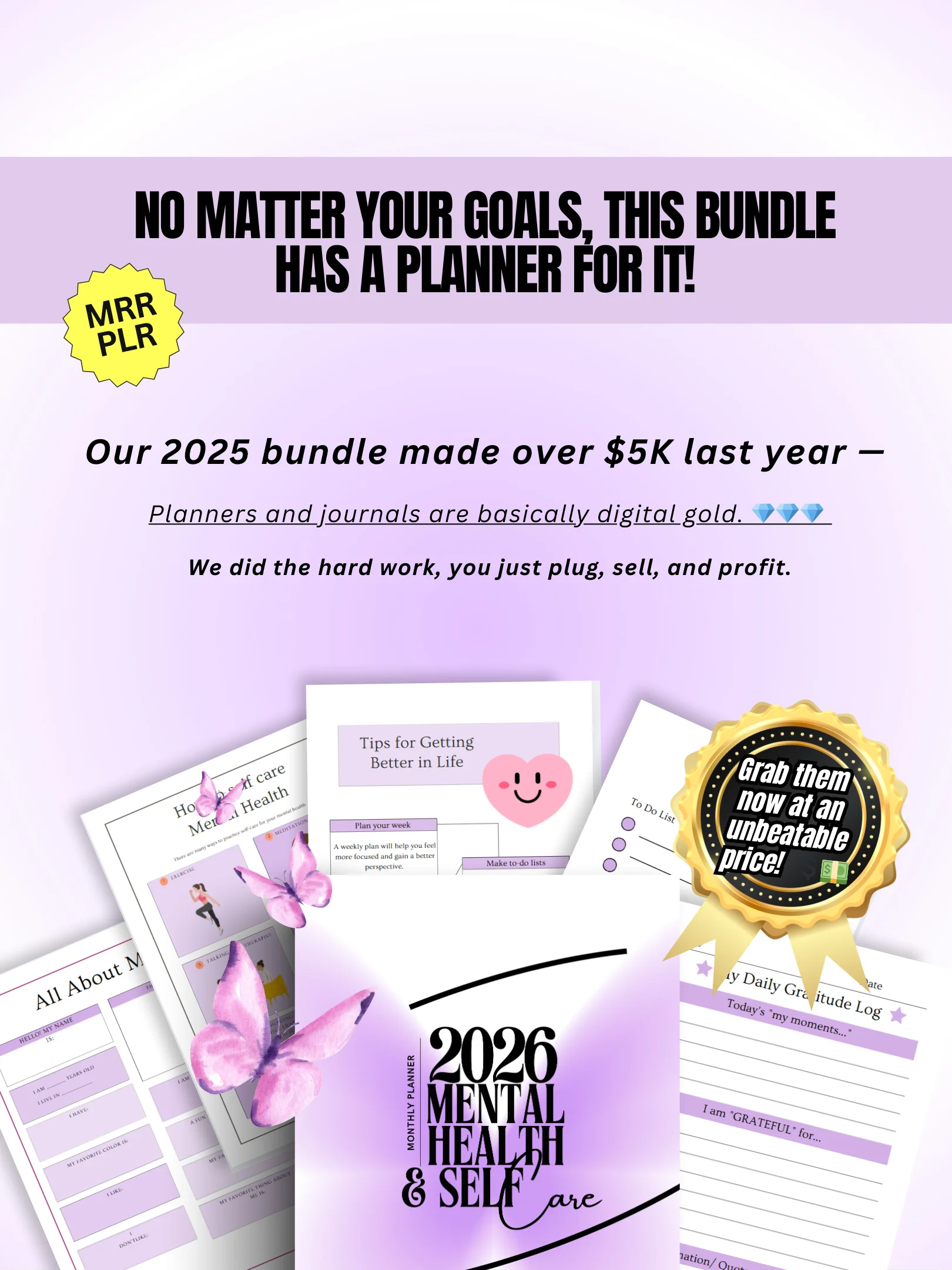2026 Digital Planner Bundle | MRR PLR Bundle product image (3)