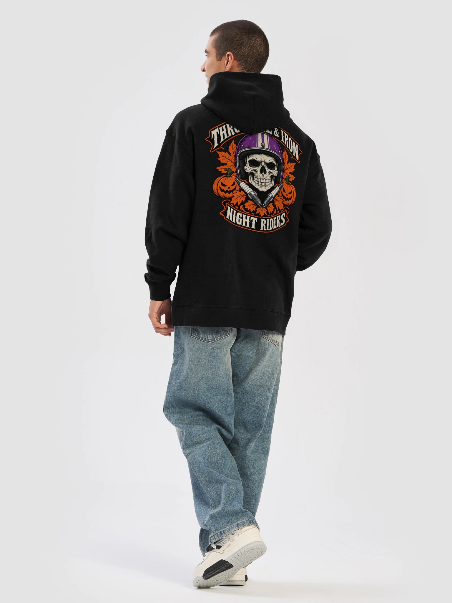 Throttle & Iron Night Riders Halloween Hoodie product image (6)