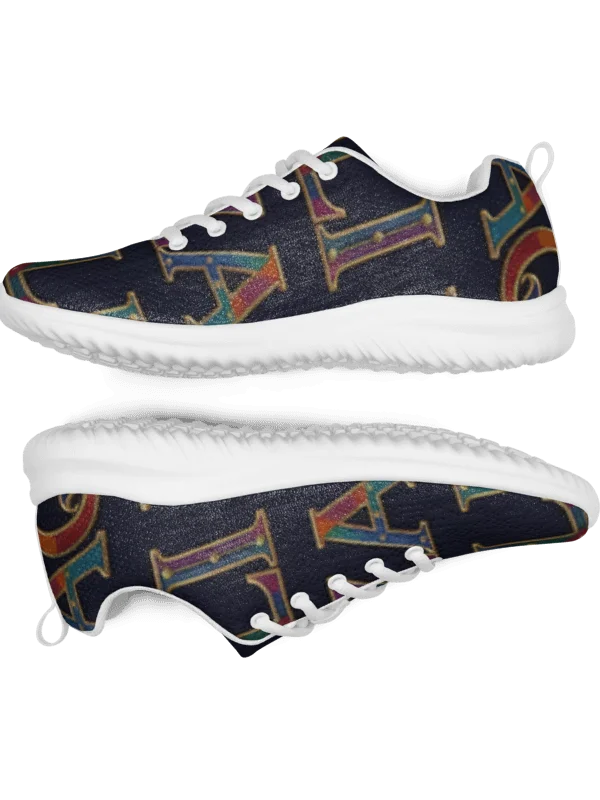 XZAQLI "Jeweled Script" Premium Men's Sneakers (Navy Blue) product image (6)