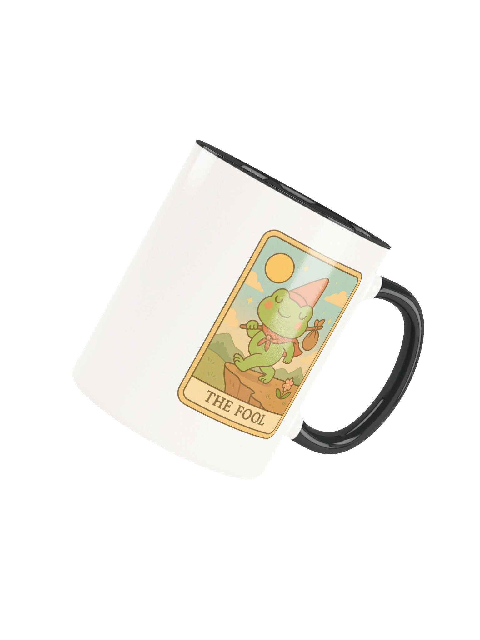The Fool - Tarotoads! - 11oz/15oz Custom-made Ceramic Mug with Colored Interior product image (4)
