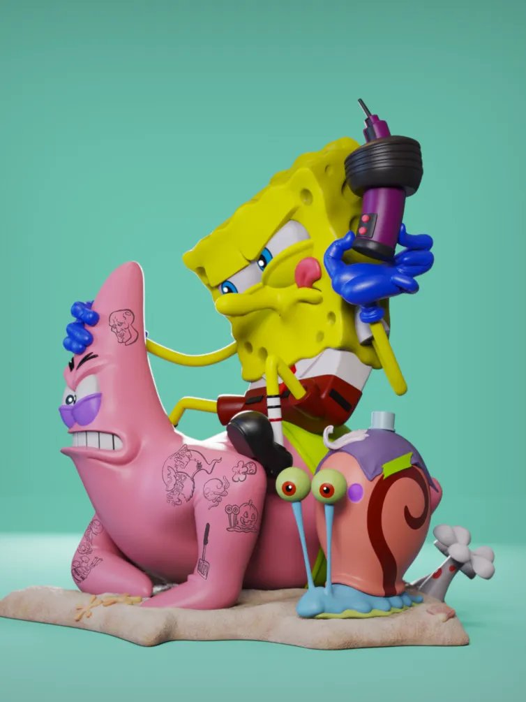 Inked In Bikini Bottom - STL product image (3)