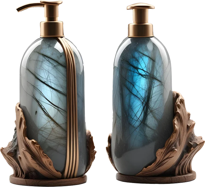 Celestial Grace – Art Deco Soap Dispenser Duo PNG product image (1)