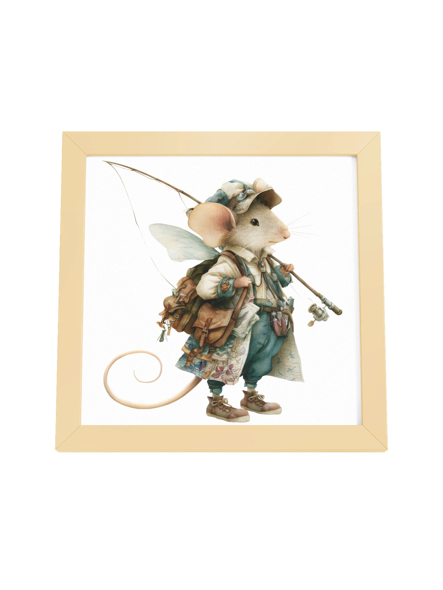 Quiet Leisure — The Fisherman Mouse Framed Art Print (10x10") product image (4)