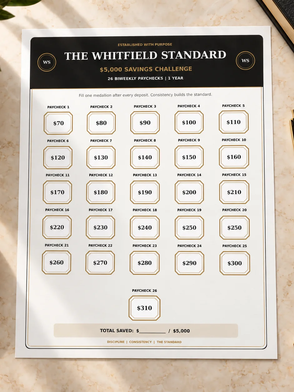 The $5K Standard: 26-Paycheck Savings Challenge product image (1)